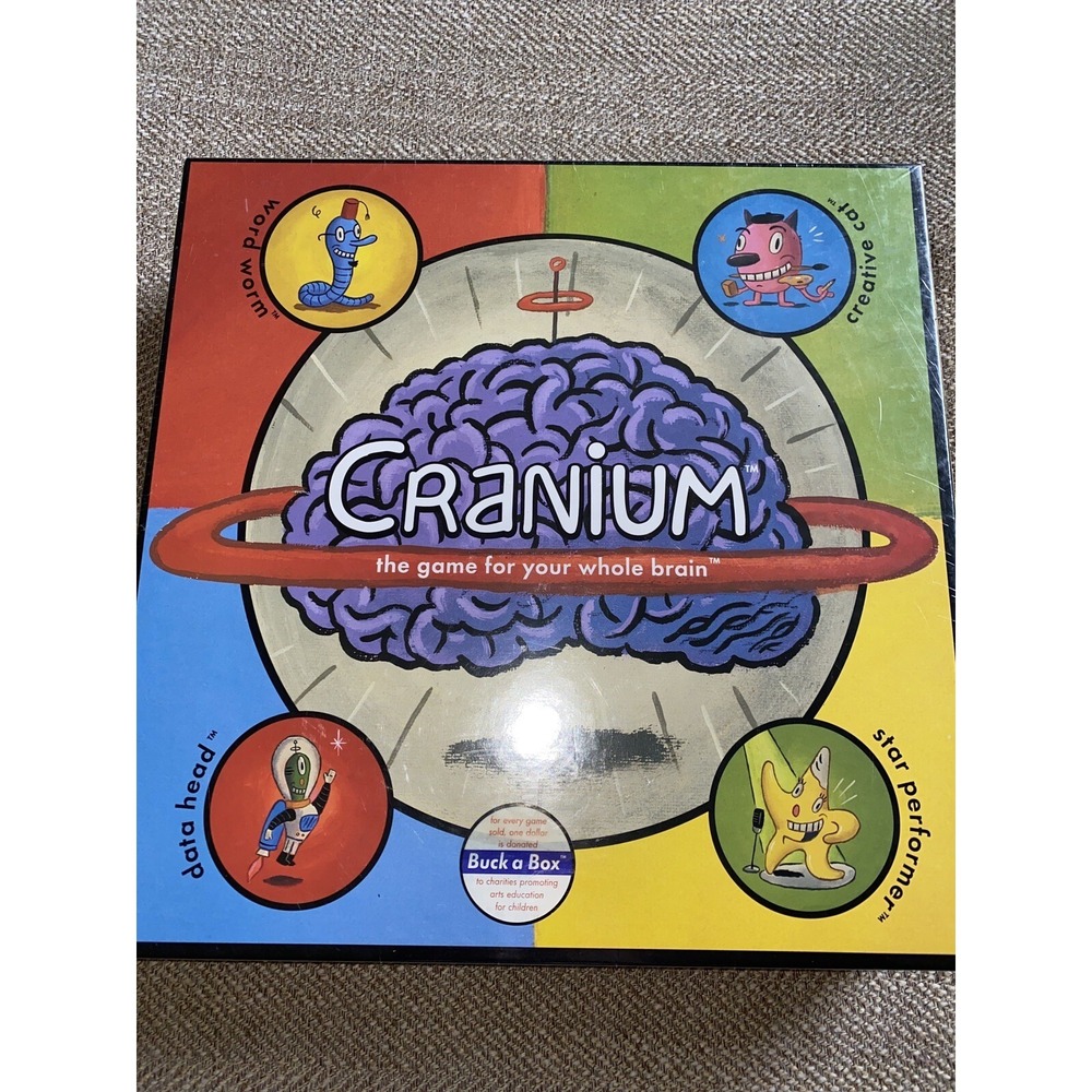 Cranium The Game 4 Your Whole Brain 1998 Outrageous Game Board - Starbucks Crani